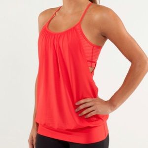 Lululemon No Limits Tank Red Stripe Size 4